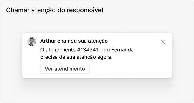 Chamar atenção do responsável