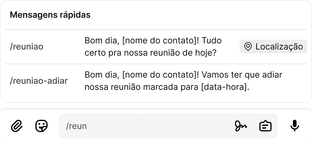 Respostas rápidas