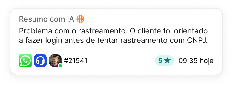 Resumo de atendimento com IA