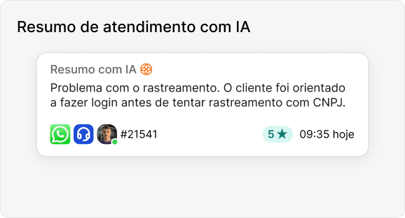 Resumo de atendimento com IA