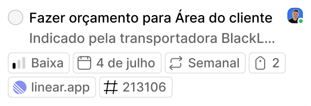 Tarefas atreladas ao atendimento